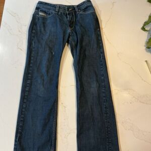 Diesel Viker Mens Jeans Sz 28x32 Straight Dark Wash Button Fly